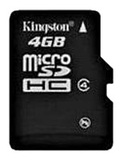 Карта памяти Kingston microSD 4Gb [MICROSD4GBK]. Интернет-магазин компании Аутлет БТ - Санкт-Петербург