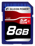 Карта памяти Silicon Power SDHC Card 8GB Class 4 [CARD8GBCLASS4]. Интернет-магазин компании Аутлет БТ - Санкт-Петербург